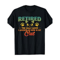 Retired Cat Funny Retirement 2024 Decoration Men Women T-Shirt 100%cotton Made in USA Hoodie, Sweatshirt | ZylaModa.com