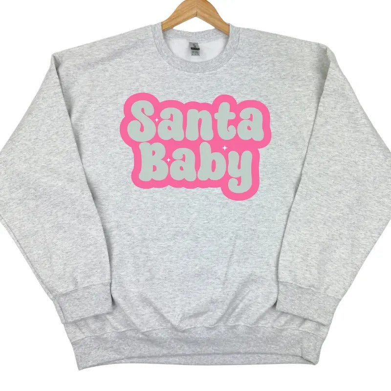 Retro  Santa Baby Words Sweatshirt 'NLB' T-Shirts, Hoodie | ZylaModa.com