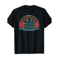 Retro 80s Style T-Shirt Retro 80s Pancake Geometric Pattern Crew Neck T-Shirt - Regular Fit, Short Sleeve, All-Season,...