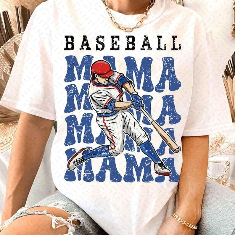 Retro Baseball Mama T-shirt, Baseball Mama, Retro Baseball Mama , Mama Retro, Baseball Distressed, Retro Baseball Mama...