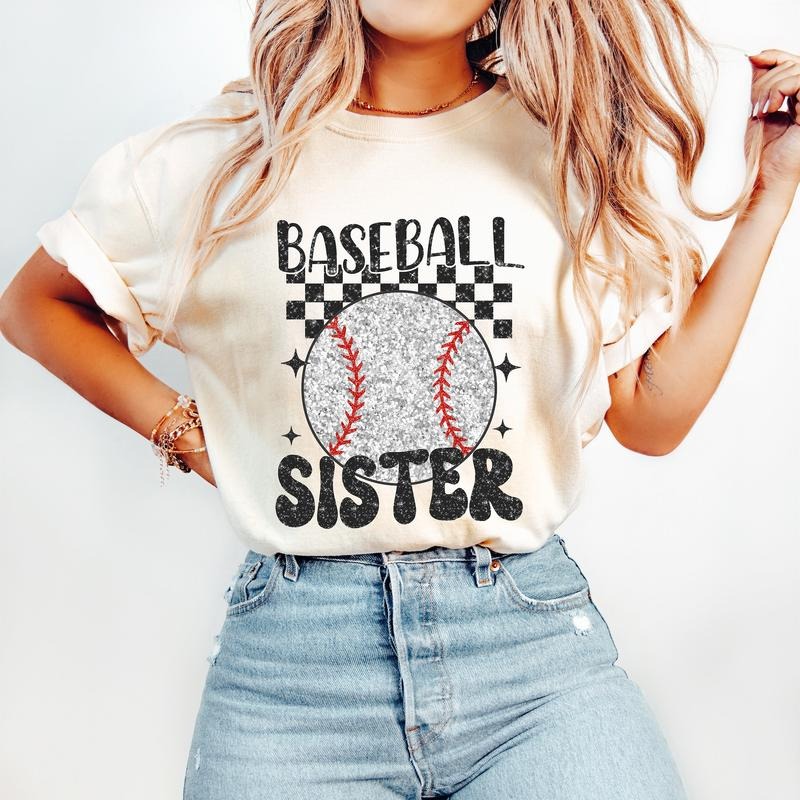 Retro Baseball Sister T-Shirt, Baseball T-Shirt, Sports T-Shirt Hoodie, Sweatshirt | ZylaModa.com