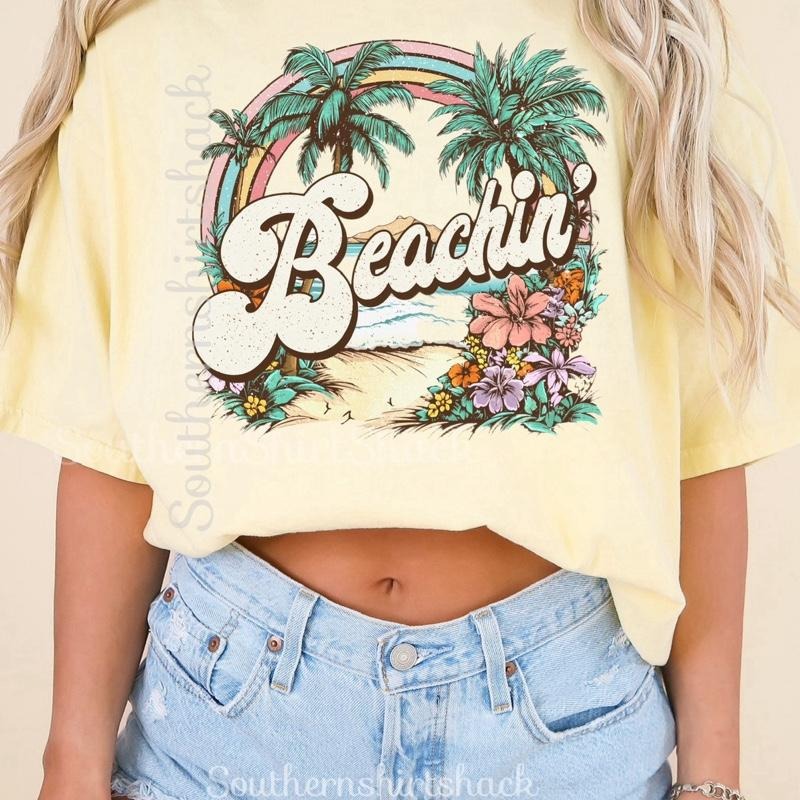 Retro Beachin T shirt  | Banana comfort colors T shirt top Hoodie, Sweatshirt | ZylaModa.com