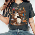 Retro Cozy Ghost Reading Halloween T-Shirt Haunting Adeline Sweatshirt Fall Library Boo Ghost Hoodie Cute Spooky...