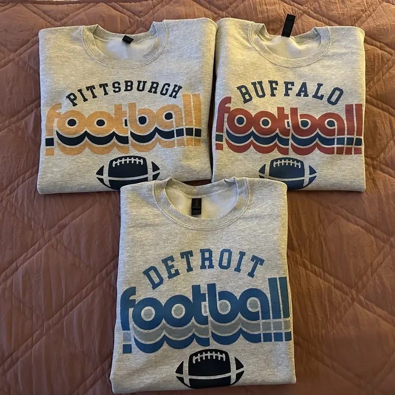 Retro Football Sweatshirt Unisex Football Sweatshirt T-Shirts, Hoodie | ZylaModa.com