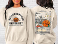 Retro Halloween Back and Front Sweatshirt, Vintage Halloweentown Crewneck, 90s Halloween Shirt, Halloween Pumpkin Ghost...