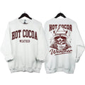 Retro Hot Cocoa Weather Christmas Raccoon Funny Christmas Winter Holiday Unisex Sweatshirt 2 sides for men and women...