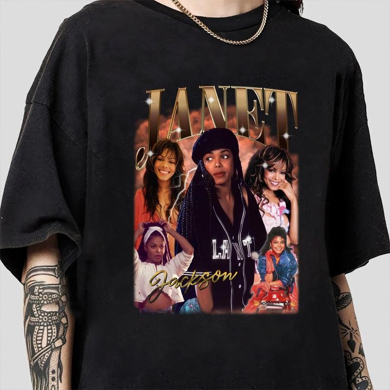 Retro Janet Jackson T-Shirt, Janet Jackson T-Shirt, Unisex tee Hoodie, Sweatshirt | ZylaModa.com