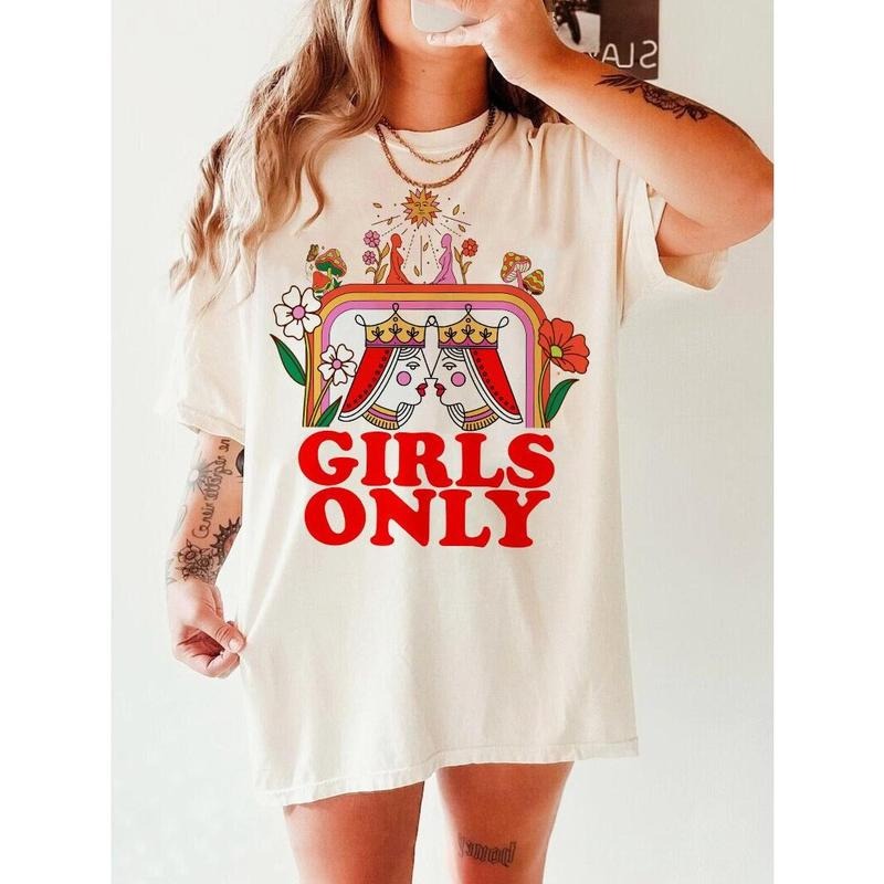Retro Lesbian T Shirt Hoodie Sweater Lesbian Pride Shirt Femme Lesbian Butch Lesbian Sapphic Shirt Queer Shirt Girlfriend...
