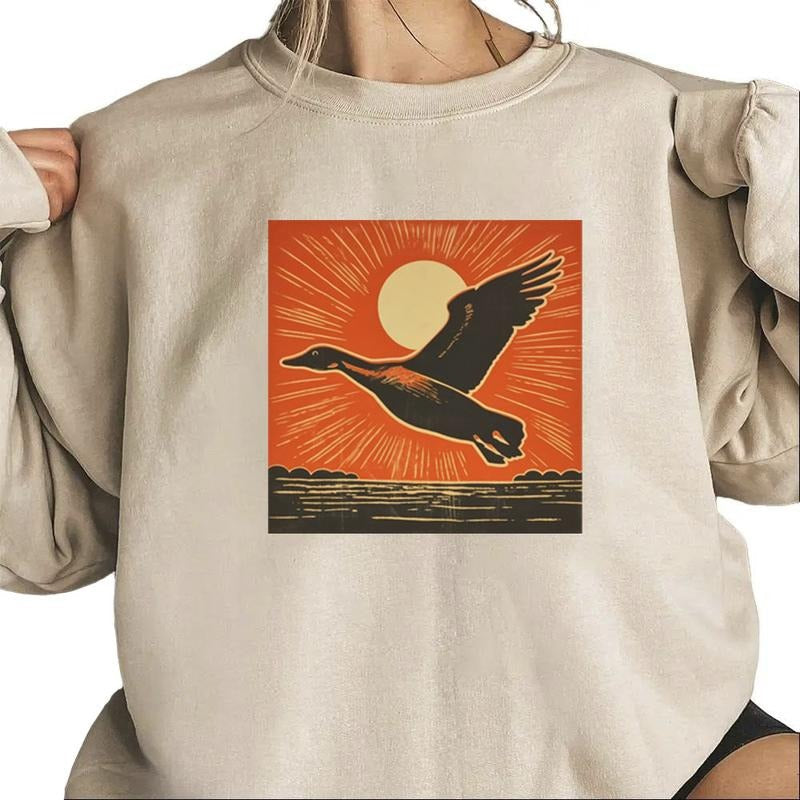 Retro Mallard Duck Hunting Hoodie T-shirt Sweatshirt Unisex Cute Gift for Hunters #a2501 Cotton Womenswear | ZylaModa.com
