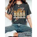 Retro Mama Shirt Mom Shirt Mama Comfort Colors Shirt Lightning Bolt Mama Shirt Mother's Day Shirt Mama Tshirt Mom Graphic...