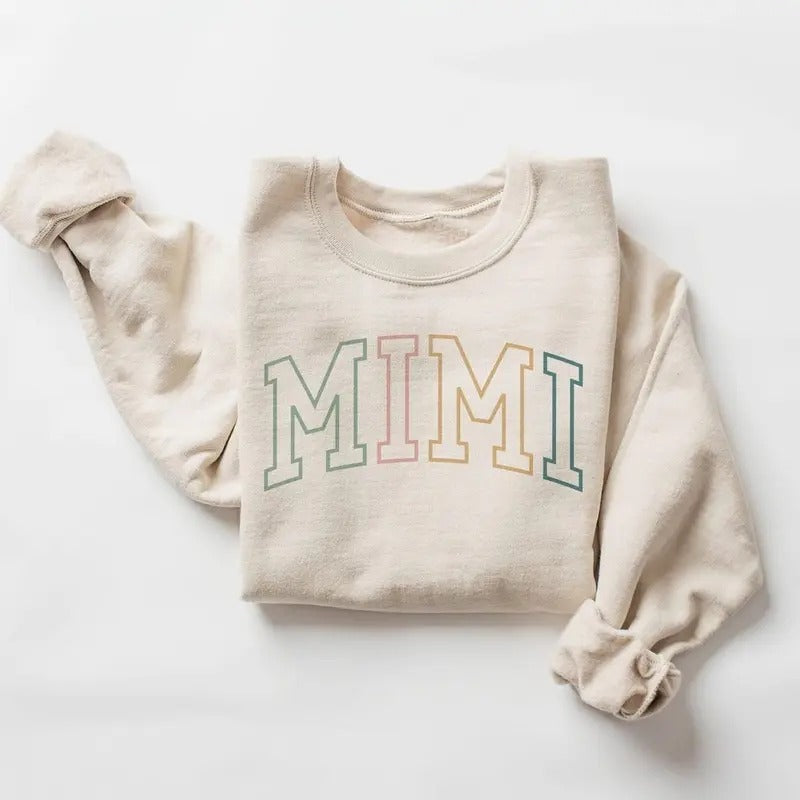 Retro Mimi Crewneck Sweatshirt - Gift For Grandma - New Mimi Shirt