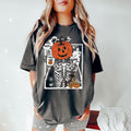 Retro Skeleton Pumpkin Shirt, Halloween Coffee T-Shirt, Womens Fall Fashion shirt, HALLOWEEN Coffee t-shirt, halloween...