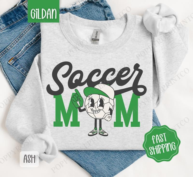Retro Soccer Mom Sweatshirt, Women's Crewneck, Soccer Mom Women's Sweatshirt T-Shirts, Hoodie | ZylaModa.com