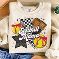 Retro Softball Mama Sweatshirt Softball Coquette Game Day Softball Bow Checker Softball Mom T-Shirts, Hoodie | ZylaModa.com