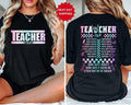 Retro Teacher Tour Front and Back Print Shirt, Back To School Shirt Hoodie, Sweatshirt | ZylaModa.com