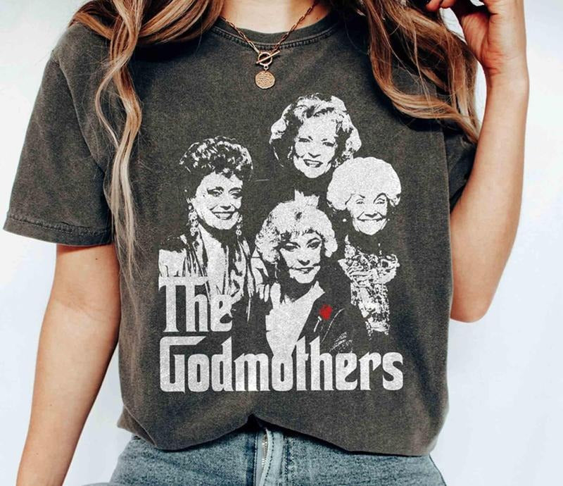 Retro The GodMothers Golden Girls Shirt, 80s TV Sitcom Best Price Hoodie, Sweatshirt | ZylaModa.com