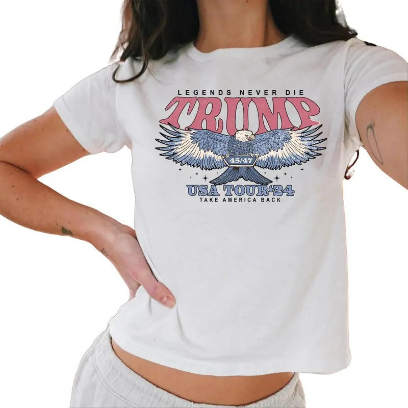 Retro Trump 2024 Election Baby Tee Take America Back Republican Baby Tee Casual Comfort Hoodie, Sweatshirt | ZylaModa.com