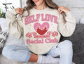 Retro Valentines Sweatshirt Valentines Day , Self Love Club, Trendy , Love , Heart Candy , T-Shirts, Hoodie | ZylaModa.com