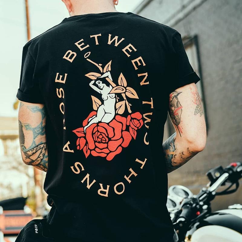 Retro rose girl print short sleeve t-shirt , Music Tee Hoodie, Sweatshirt | ZylaModa.com