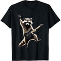 Rock Raccoon Heavy Retro Roll Animal Lovers Metal Music T-Shirt made in us Hoodie, Sweatshirt | ZylaModa.com