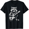 Rock Raccoon Playing Guitar - Funny Guitar Raccoon T-Shirt made in us Hoodie, Sweatshirt | ZylaModa.com