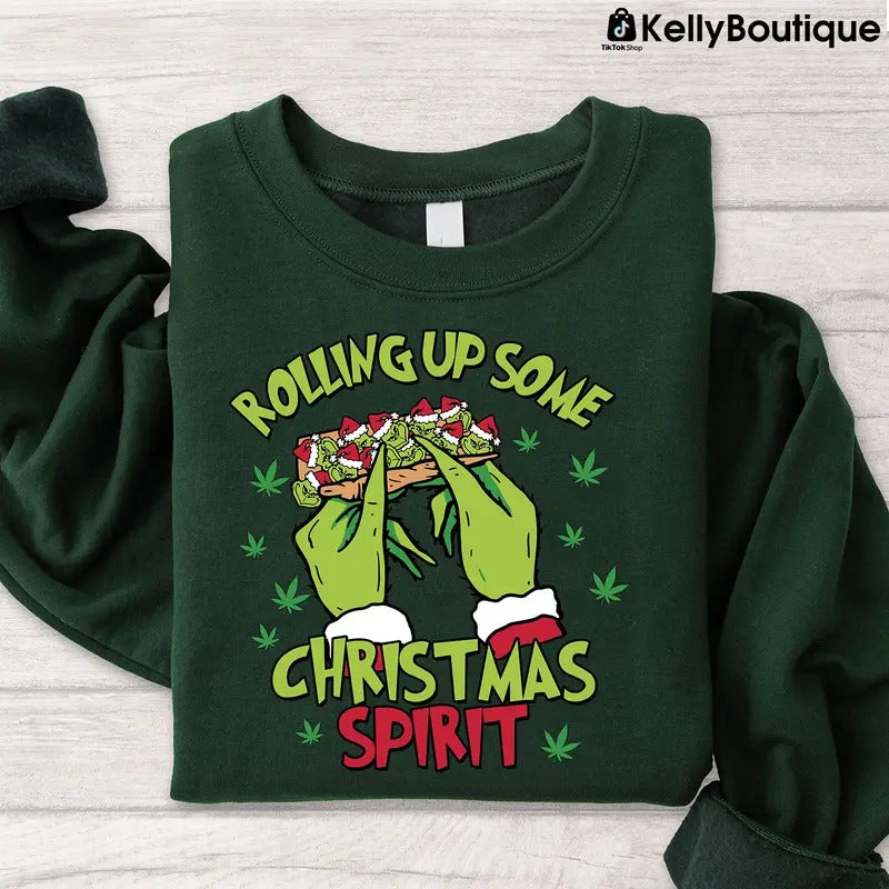 Rolling Christmas Season Graphic Printed Unisex Classic Cotton T-shirt Sweatshirt Hoodie | ZylaModa.com