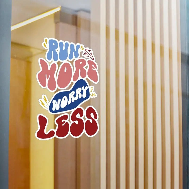 Run More Worry Less Vinyl Decals T-Shirts, Hoodie, Sweatshirt | ZylaModa.com