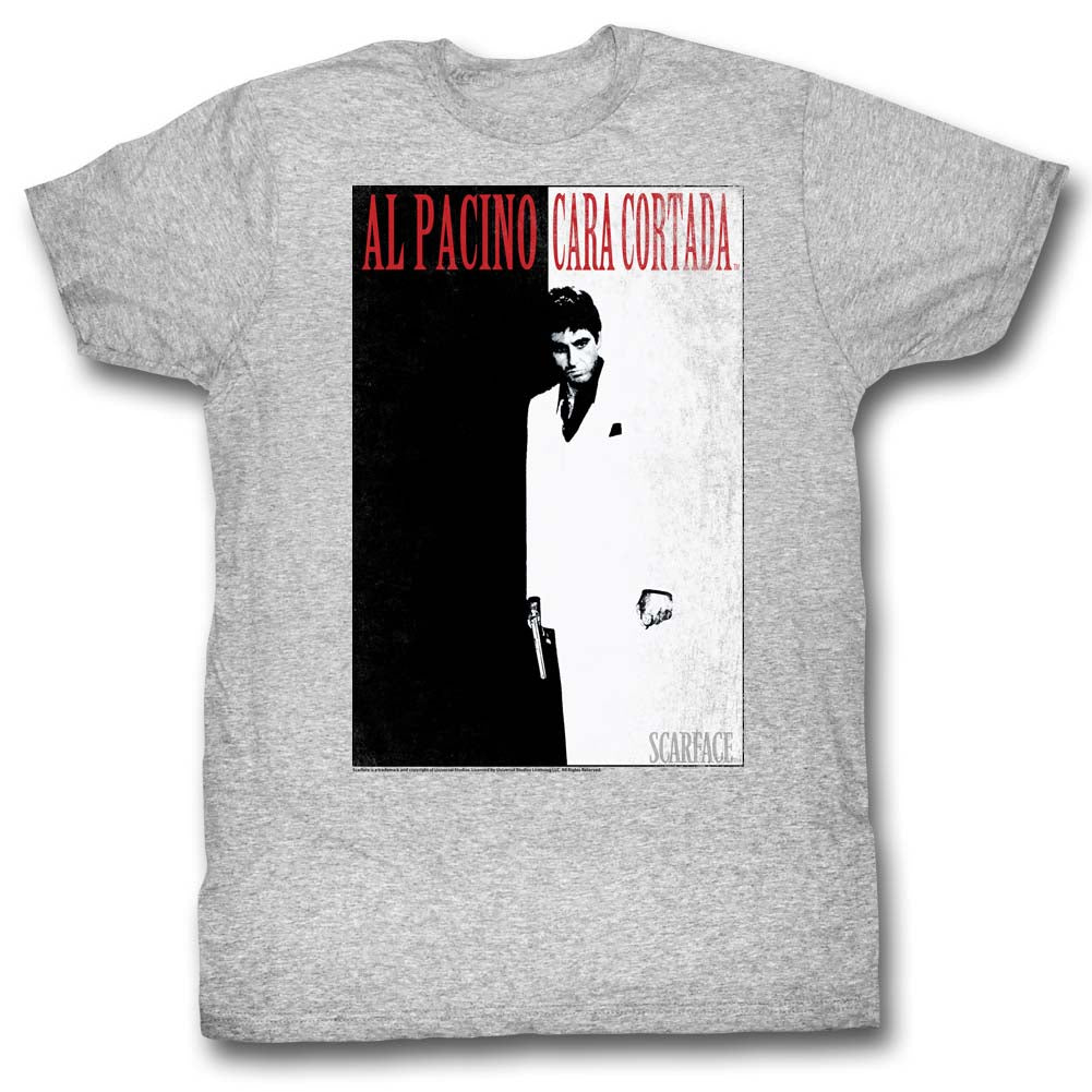 Scarface Mens S/S T-Shirt - Cortada - Heather Gray Heather Hoodie, Sweatshirt | ZylaModa.com