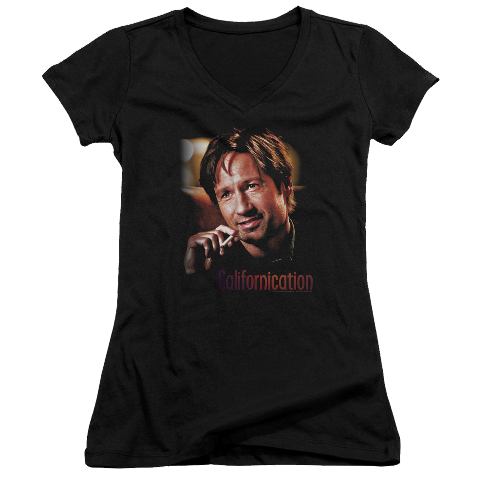 Californication Smoker - Juniors V-Neck T-Shirt Hoodie, Sweatshirt | ZylaModa.com