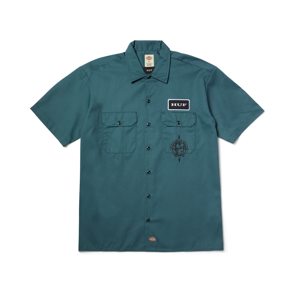HUF x Cypress Hill Stoned Work Shirt Hoodie, Sweatshirt | ZylaModa.com (Image 1)