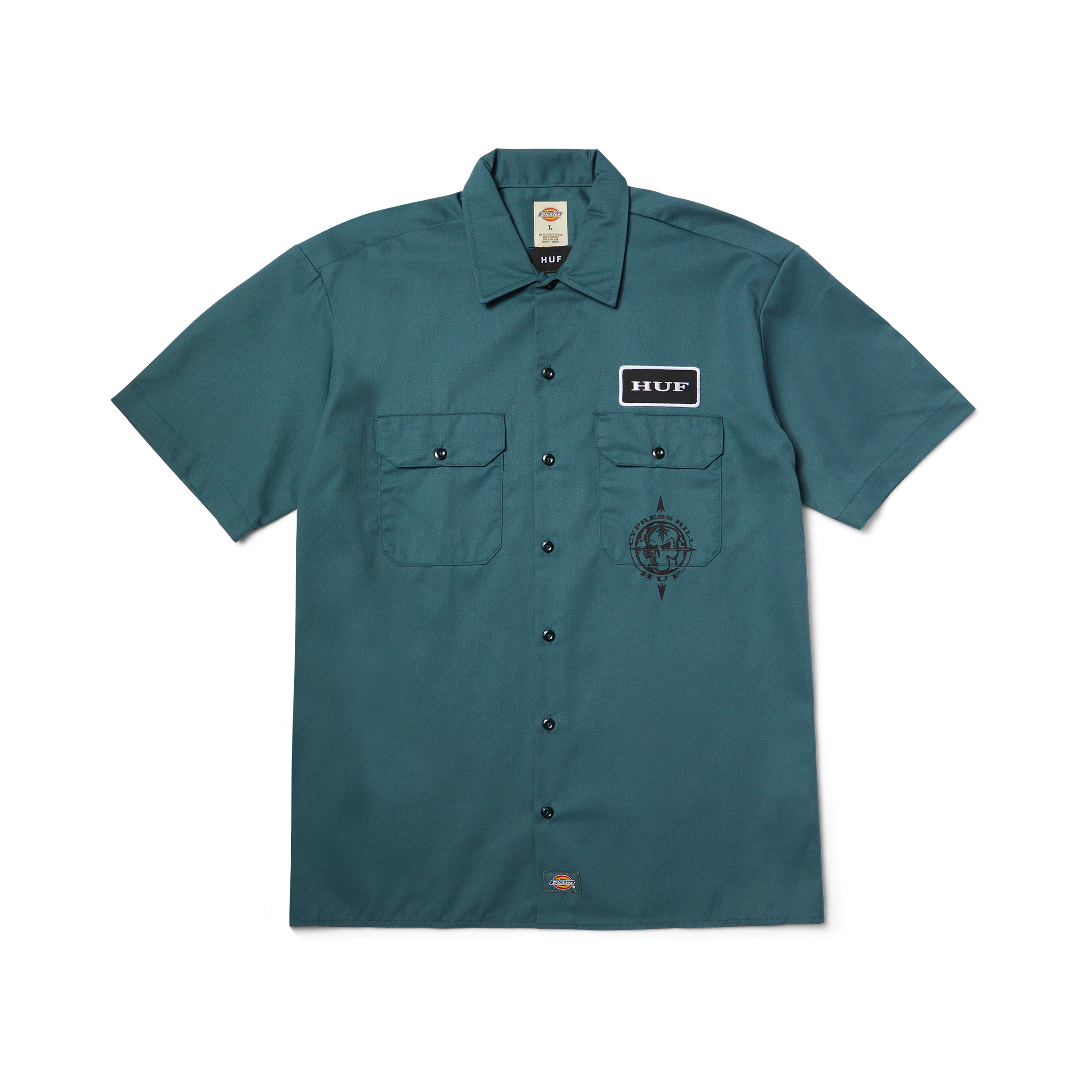 HUF x Cypress Hill Stoned Work Shirt Hoodie, Sweatshirt | ZylaModa.com (Image 1)