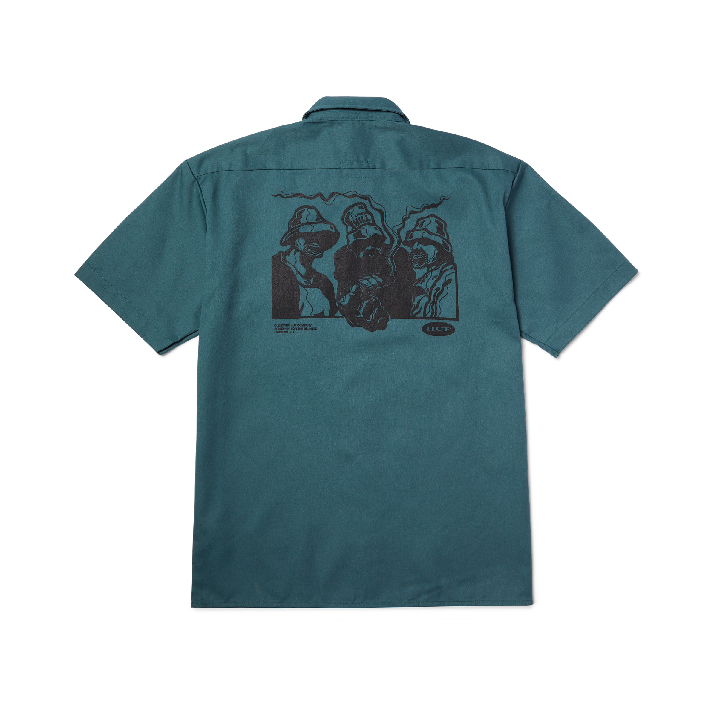HUF x Cypress Hill Stoned Work Shirt Hoodie, Sweatshirt | ZylaModa.com (Image 2)