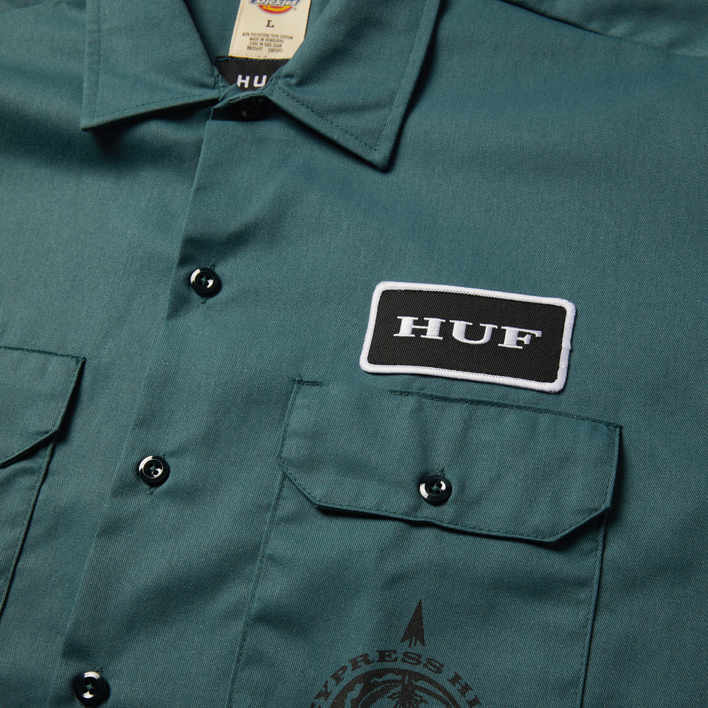 HUF x Cypress Hill Stoned Work Shirt Hoodie, Sweatshirt | ZylaModa.com (Image 3)