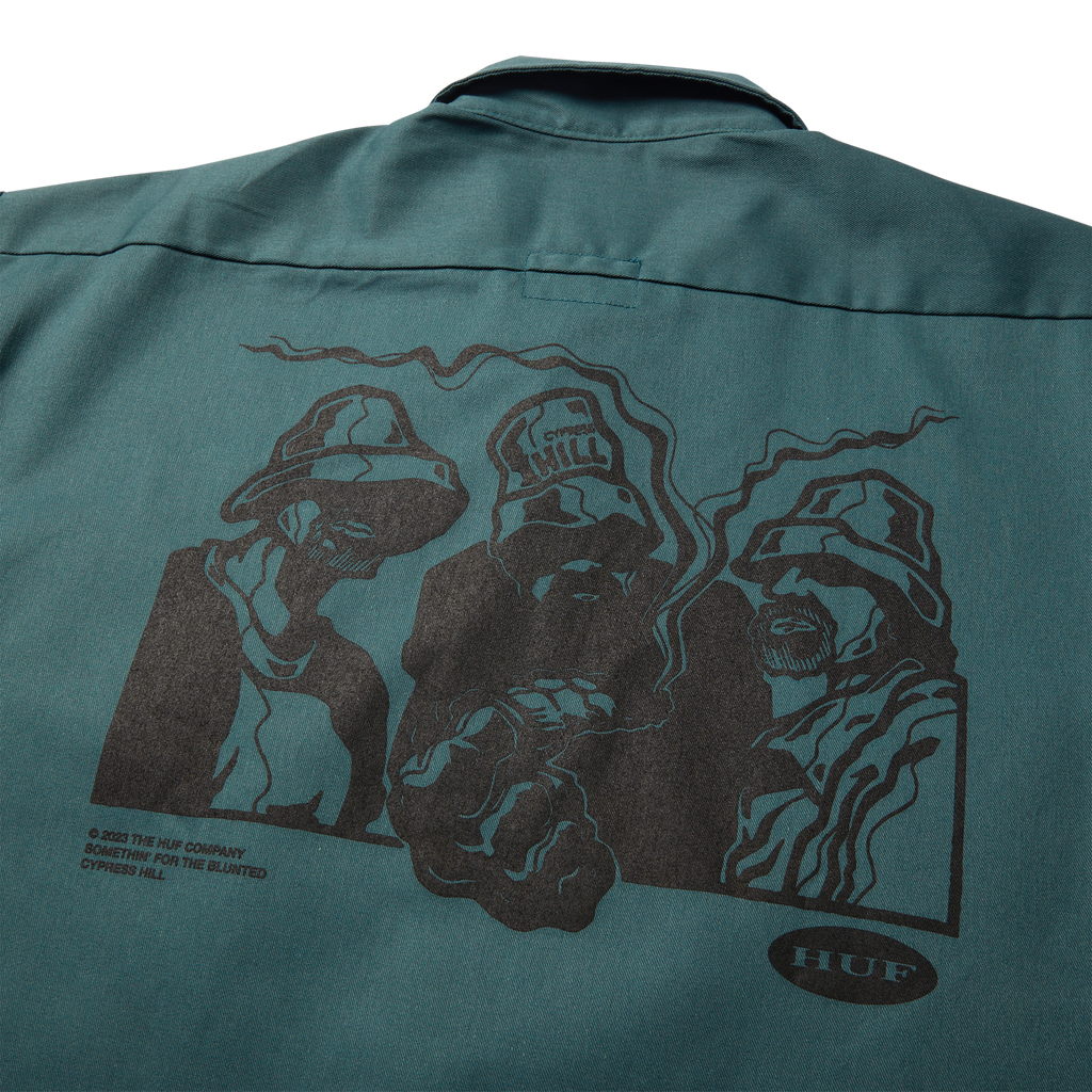 HUF x Cypress Hill Stoned Work Shirt Hoodie, Sweatshirt | ZylaModa.com (Image 4)