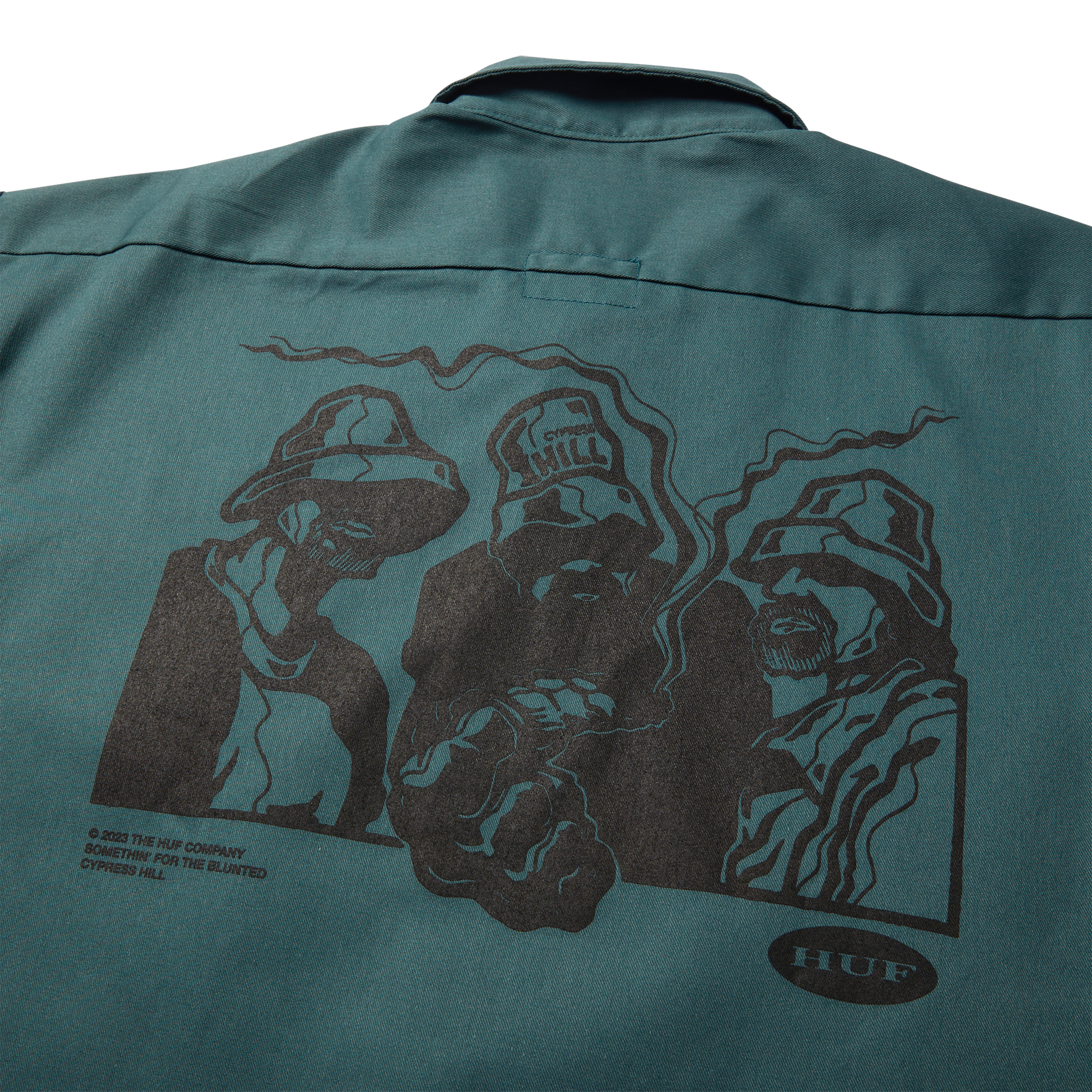 HUF x Cypress Hill Stoned Work Shirt Hoodie, Sweatshirt | ZylaModa.com (Image 4)