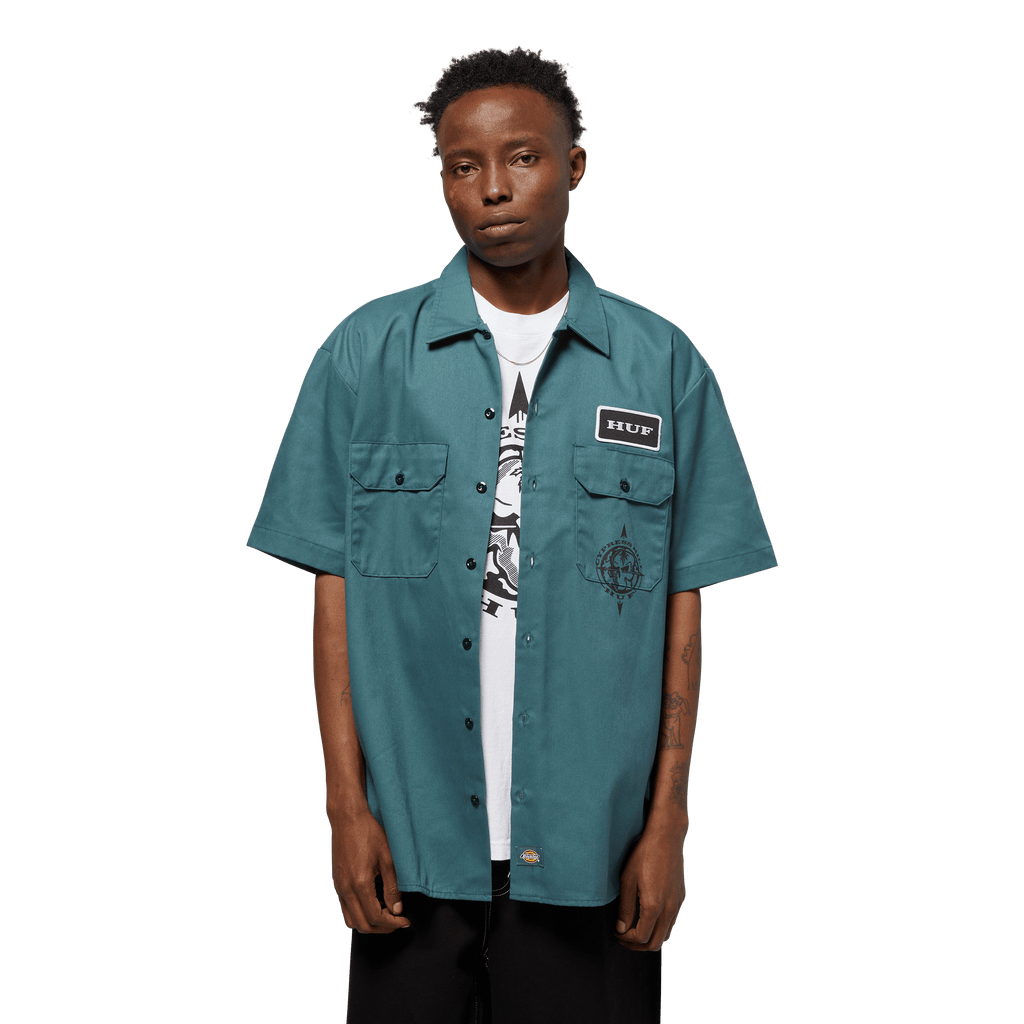 HUF x Cypress Hill Stoned Work Shirt Hoodie, Sweatshirt | ZylaModa.com (Image 5)