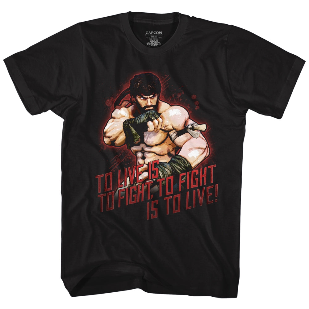 Street Fighter Mens S/S T-Shirt - Hot Ryu - Solid Black Hoodie, Sweatshirt | ZylaModa.com