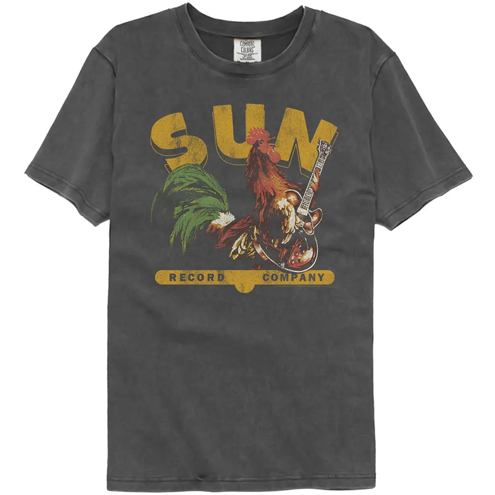 Sun Records Rooster With Guitar Washed Comfort Colors Official T-Shirt Hoodie, Sweatshirt | ZylaModa.com