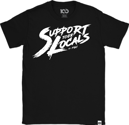 ten/o - 'Support Your Locals Logo' T-Shirt - Black Hoodie, Sweatshirt | ZylaModa.com