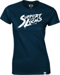 ten/o - 'Support Your Locals Logo' Women's T-Shirt - Navy Hoodie, Sweatshirt | ZylaModa.com