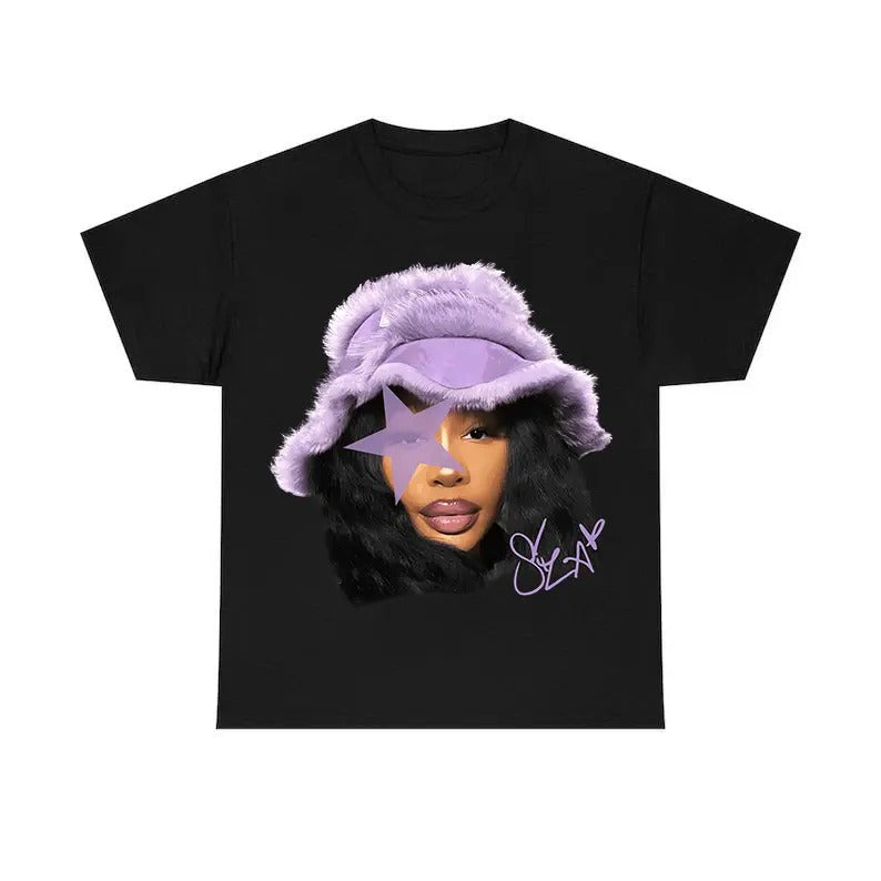 SZA Purple Vibes Only Graphic Tee Hoodie, Sweatshirt | ZylaModa.com