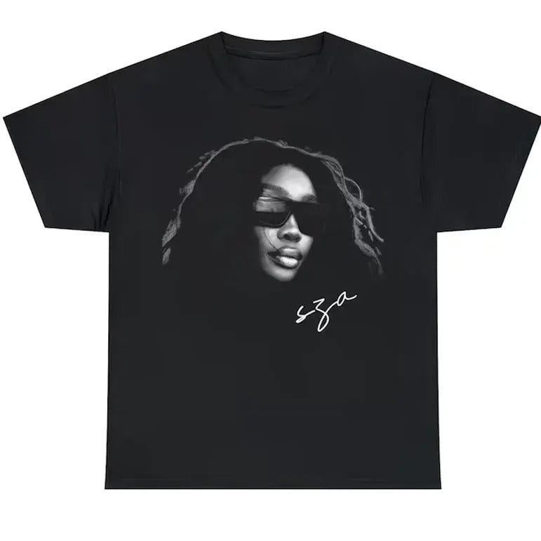 SZA Signature T-Shirt Short Sleeve Cotton Black Women Men Size S to 3XL Hoodie, Sweatshirt | ZylaModa.com