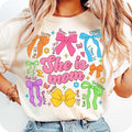 [Sale To 45% Off] Mom Coquette Bow T-Shirt, She Is Mom Shirt, Bible Verses Shirt, Mom T-Shirt, Blessed Mom Shirt,...