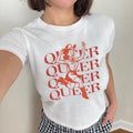 [Sale Up To 30%]Queer Y2k Baby Tee Pride Baby Tee Femboy Clothing 90s LGBTQ Gift Bisexual T Shirt Pride Parade Outfit...