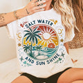 Salt Water And Sun Shine t-shirt, Summer T-shirt, Retro Beach sweatshirt, Tropical Tshirt, T-Shirt Design, summer see...