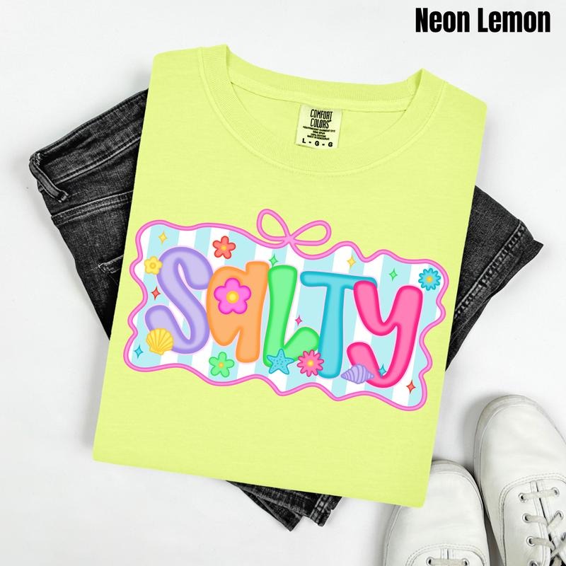 Salty Neon Striped Comfort Colors T-Shirt 'NLB' Hoodie, Sweatshirt | ZylaModa.com