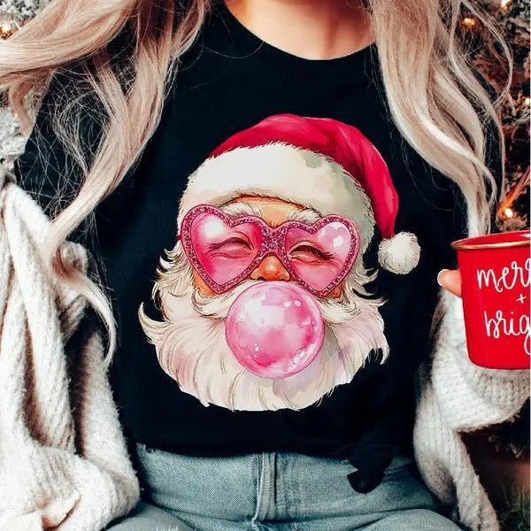 Santa Claus Bubblegum ~ Unisex Apparel Relaxed Fit Printed In The USA Clothing Womenswear Casual and Comfortable Cotton...