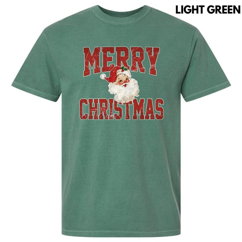Santa Merry Christmas Comfort Colors T-Shirt 'NLB' Hoodie, Sweatshirt | ZylaModa.com