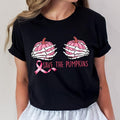Save The Pumpkins Shirt, Breast Cancer Awareness Halloween T-Shirt, Pink Ribbon Sweatshirt, Funny October Support Top,...