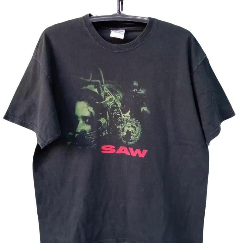 Saw Movie 90s basic black Horror Graphic T shirt black tee S-5XL Hoodie, Sweatshirt | ZylaModa.com